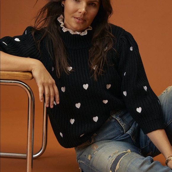 Anthropologie Sweaters - NWT - Hearts Mock Neck Sweater